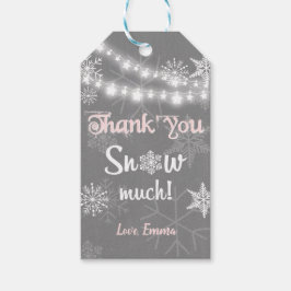 Para Regalos Winter gracias a ti Nieve mucho favor etiquetas Ch