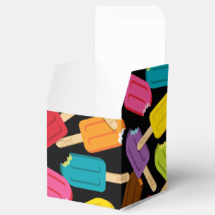 Para Regalos ¡Yum! Caja del favor del Popsicle - negro