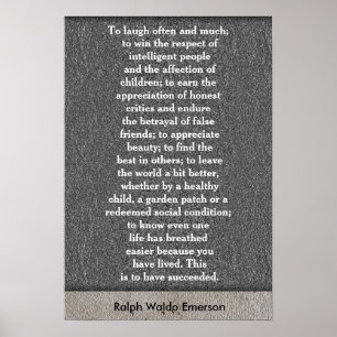 Para reír a menudo y mucho - poster de arte