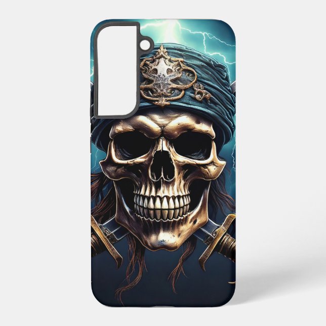 Para Samsung Galaxy Calavera pirata con Funda de SwordsPhone (Reverso )