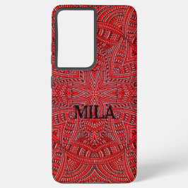 Para Samsung Galaxy S21 Ultra Diseño vintage con tu nombre funda de galaxia sams