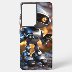 Para Samsung Galaxy S21+ Elegancia robótica: Funda móvil premium