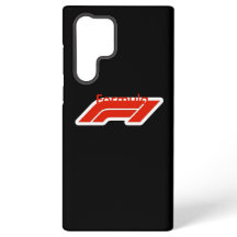 Fórmula 1 Logo de carreras funda de teléfono negra