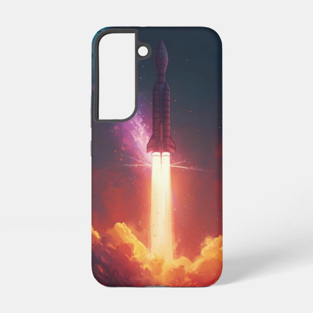 Para Samsung Galaxy Funda de cohetes galaxia - Diseño cósmico audaz (Reverso )