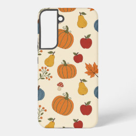 Para Samsung Galaxy S22+ Funda de estampado de calabazas de cosecha de otoñ