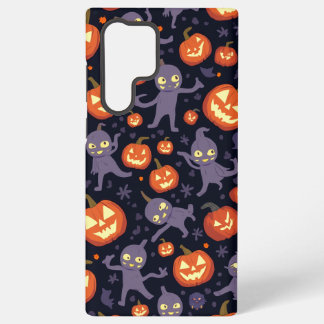 Para Samsung Galaxy S22 Ultra Funda de galaxia de patrón de Halloween