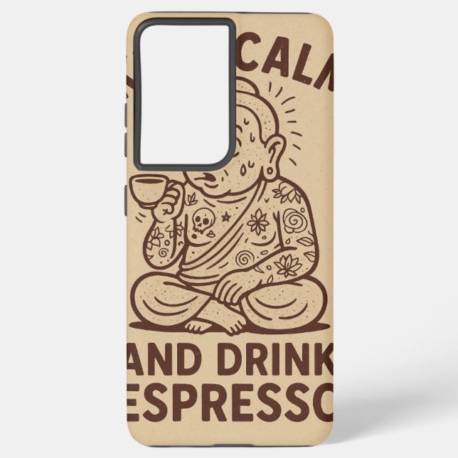 Para Samsung Galaxy Funda de llamadas cafeinado (Reverso )