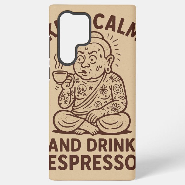Para Samsung Galaxy Funda de llamadas cafeinado (Reverso )