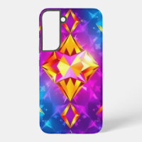 Funda de móvil con patrón de diamantes multicolor