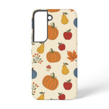 Funda de patrón de calabazas de cosecha de otoño
