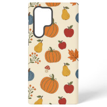 Funda de patrón de calabazas de cosecha de otoño