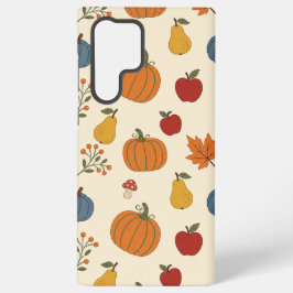 Para Samsung Galaxy S22 Ultra Funda de patrón de calabazas de cosecha de otoño