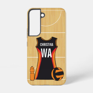 Para Samsung Galaxy S22 Funda de smartphone de netball personalizado