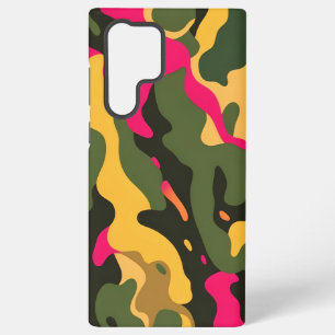 Para Samsung Galaxy S22 Ultra Funda de teléfono abstracta de camuflaje