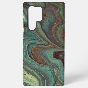 Para Samsung Galaxy S22 Ultra Funda de teléfono abstracta verde loca Daddy O 3