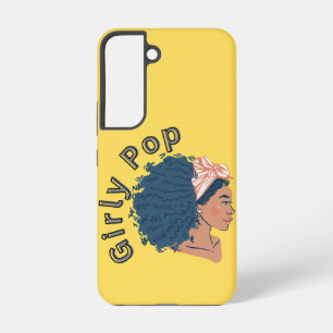 Para Samsung Galaxy S22 Funda de teléfono amarilla pop femenina