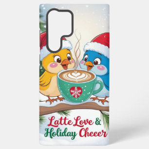 Para Samsung Galaxy S22 Ultra Funda de teléfono amor por el latte alegría navide