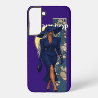Para Samsung Galaxy S22+ Funda de teléfono azul oscuro de moda femenina pop