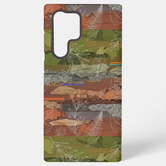 Para Samsung Galaxy S22 Ultra Funda de teléfono botánico de collage artístico