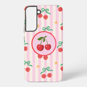 Para Samsung Galaxy S22+ Funda de teléfono Cherry Ribbon Dreams