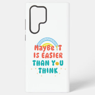 Para Samsung Galaxy S22 Ultra Funda de teléfono con cita retro positiva