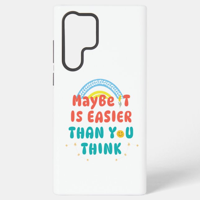 Para Samsung Galaxy Funda de teléfono con cita retro positiva (Reverso )