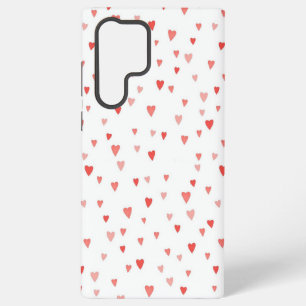 Para Samsung Galaxy S22 Ultra Funda de teléfono con corazón rojo