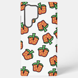 Para Samsung Galaxy S22 Ultra Funda de teléfono con diseño de fresa