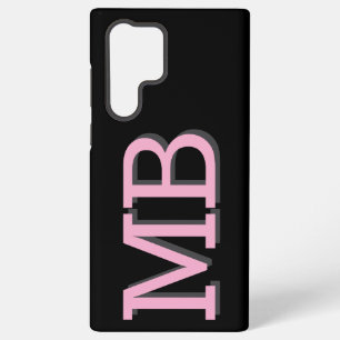Para Samsung Galaxy S22 Ultra Funda de teléfono con iniciales personalizadas