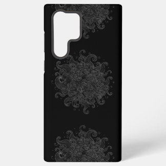 Para Samsung Galaxy S22 Ultra Funda de teléfono con olas abstractas en blanco