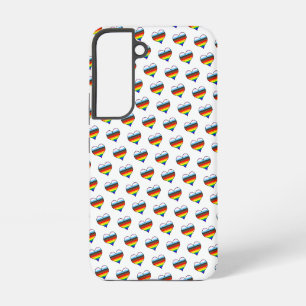 Para Samsung Galaxy S22 Funda de teléfono con patrón de corazón de arcoíri