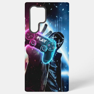 Para Samsung Galaxy S22 Ultra Funda de teléfono con silueta con capucha de jugad