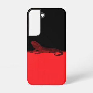 Para Samsung Galaxy S22 Funda de teléfono con tonos negro y rojo con lagar