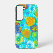 Funda de teléfono de agua colorida de ranas arcoír