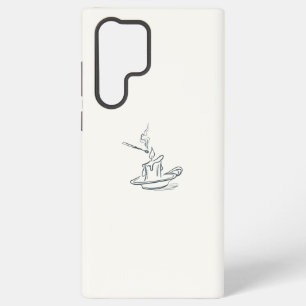 Para Samsung Galaxy S22 Ultra Funda de teléfono de arte de línea minimalista int