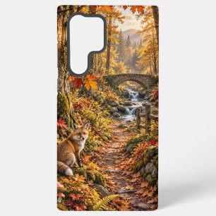 Para Samsung Galaxy S22 Ultra Funda de teléfono de bosque otoñal