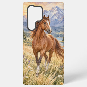 Para Samsung Galaxy S22 Ultra Funda de teléfono de caballo de montaña