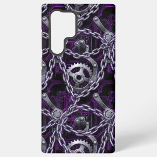 Para Samsung Galaxy S22 Ultra Funda de teléfono de circuito de cadena Cyber Goth