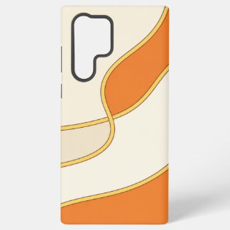 Para Samsung Galaxy S22 Ultra Funda de teléfono de curva naranja minimalista