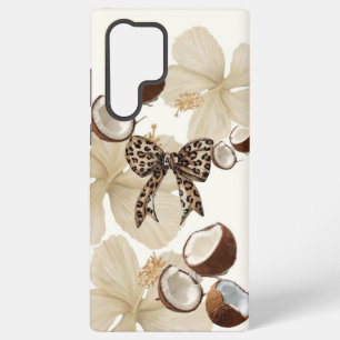 Para Samsung Galaxy S22 Ultra Funda de teléfono de Hibisco Tropical Neutral y Co