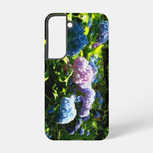 Para Samsung Galaxy S22 Funda de teléfono de jardín de hortensias