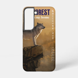 Para Samsung Galaxy S22 Funda de teléfono de lobo majestuoso en la natural