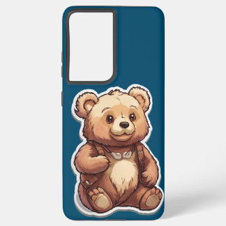 Para Samsung Galaxy S21 Ultra Funda de teléfono de osito de peluche