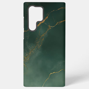 Para Samsung Galaxy S22 Ultra Funda de teléfono de piedra de mármol azul elegant