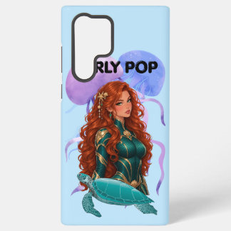 Para Samsung Galaxy S22 Ultra Funda de teléfono de sirena pop femenina