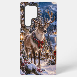 Para Samsung Galaxy S22 Ultra Funda de teléfono del reno de Navidad del Polo Nor