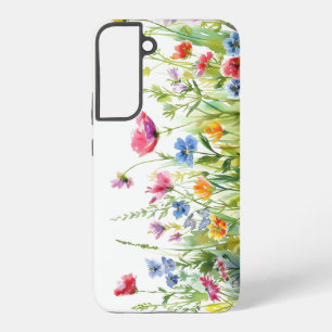 Para Samsung Galaxy S22+ Funda de teléfono floral colorida