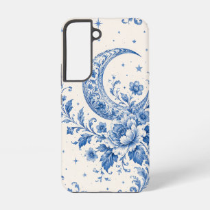 Para Samsung Galaxy S22 Funda de teléfono floral de luna creciente chinois