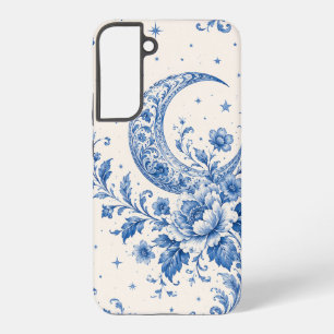 Para Samsung Galaxy S22+ Funda de teléfono floral de luna creciente chinois