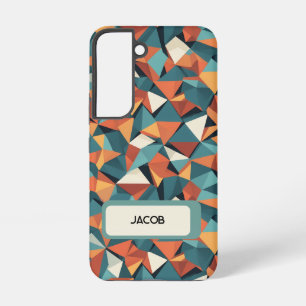 Para Samsung Galaxy S22 Funda de teléfono geométrica personalizada de medi